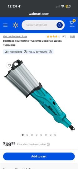 Bed Head Tourmaline + Ceramic Deep Hair Waver, Turquoise $