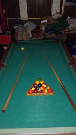 Vintage pool table