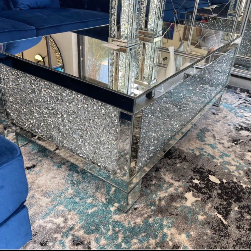 Mirror Crystal Coffee Table 🔥buy Now Pay Later 