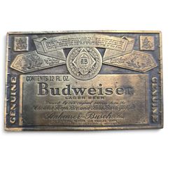 Vintage Budweiser Belt Buckle,  4 x 3.5 inches