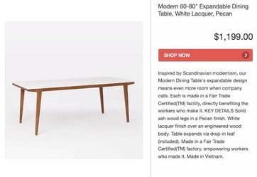 West Elm Modern Dining Table + 6 Chairs