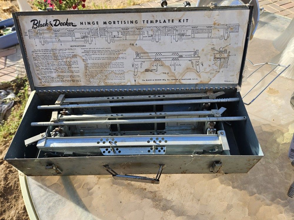 Vintage Black And Decker Hine Mortising Template Kit