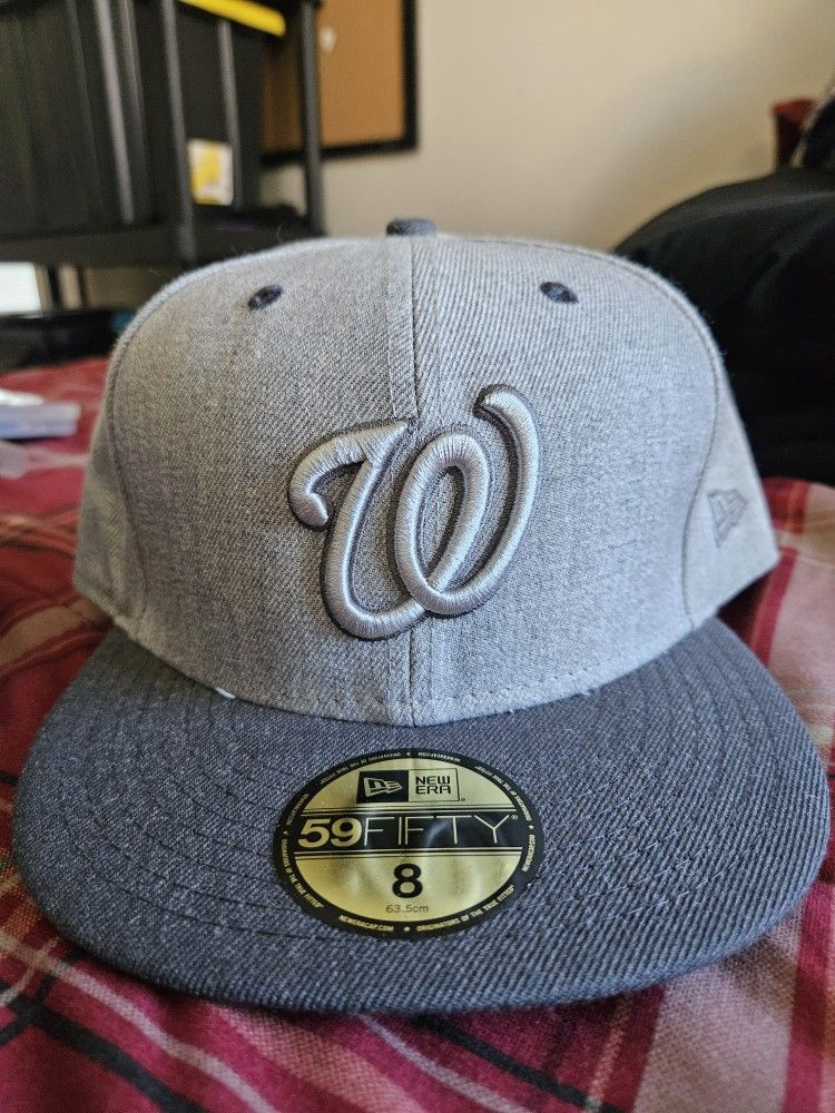 New Era Fitted Hat Size 8 Washington Nationals