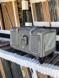 BRAND NEW IN BOX Pet Carrier Cat Carrier Dog Carrier with Wheels up to 38lb (gray or beige)