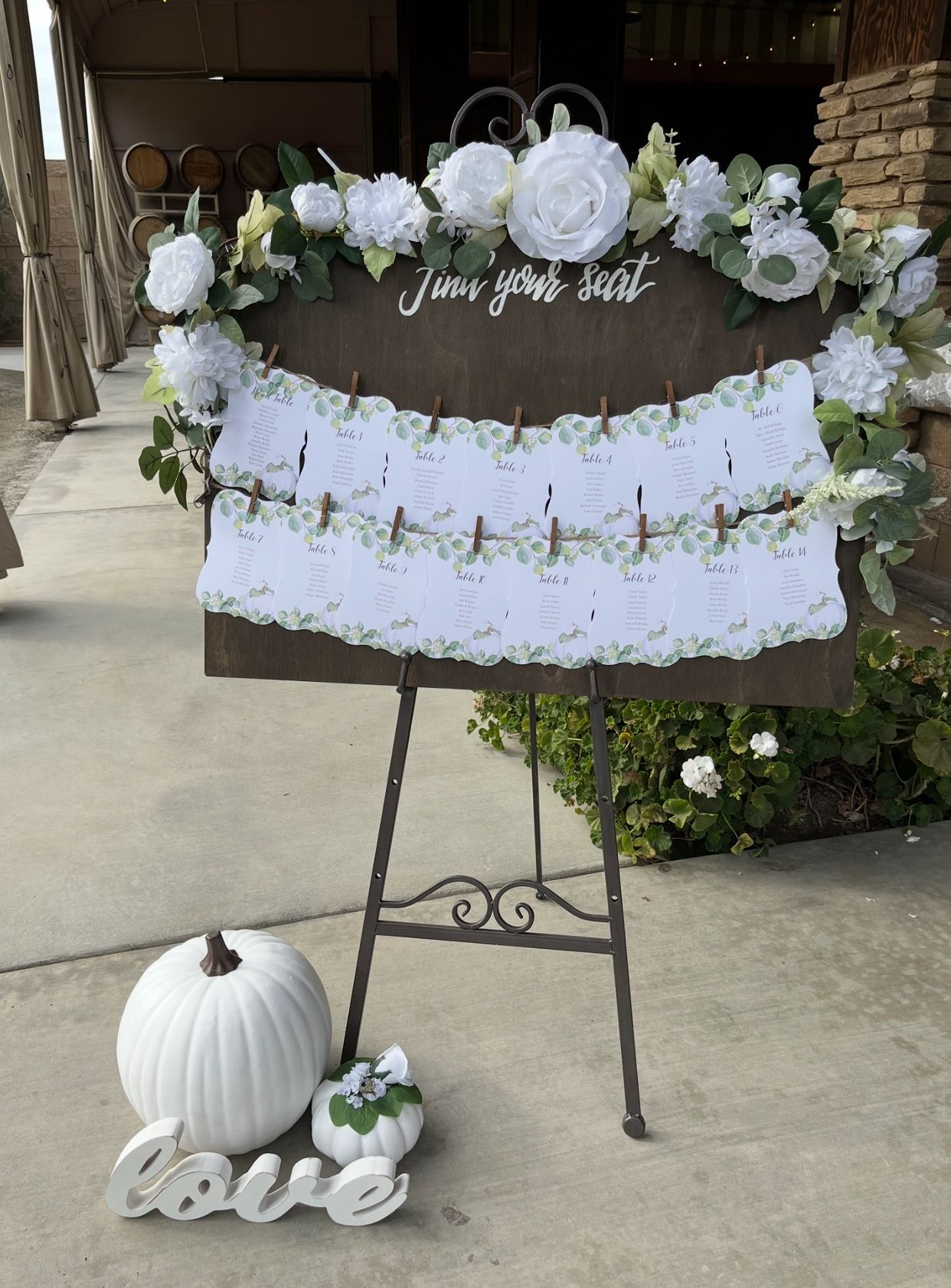 Wedding Guest Seating Chart