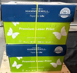 Hammermill Premium Laser Copy Paper 11”x 17” 24lb 98 Brightness 2500 Sheets