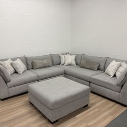 The Prospect Sectional Sofa (Nickel)— Delivery Available!