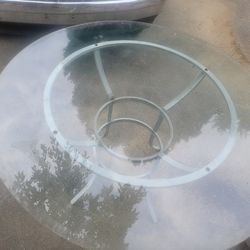Round Glass Top Table