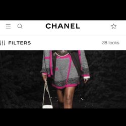 AUTHENTIC CHANEL CARDIGAN AND PLEADED SKIRT 