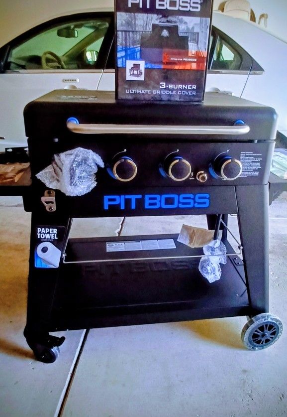 BBQ Outdoor 3 Burner Griddle Lift Off Top