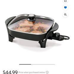 Presto 11" Electric Skillet with Glass Cover