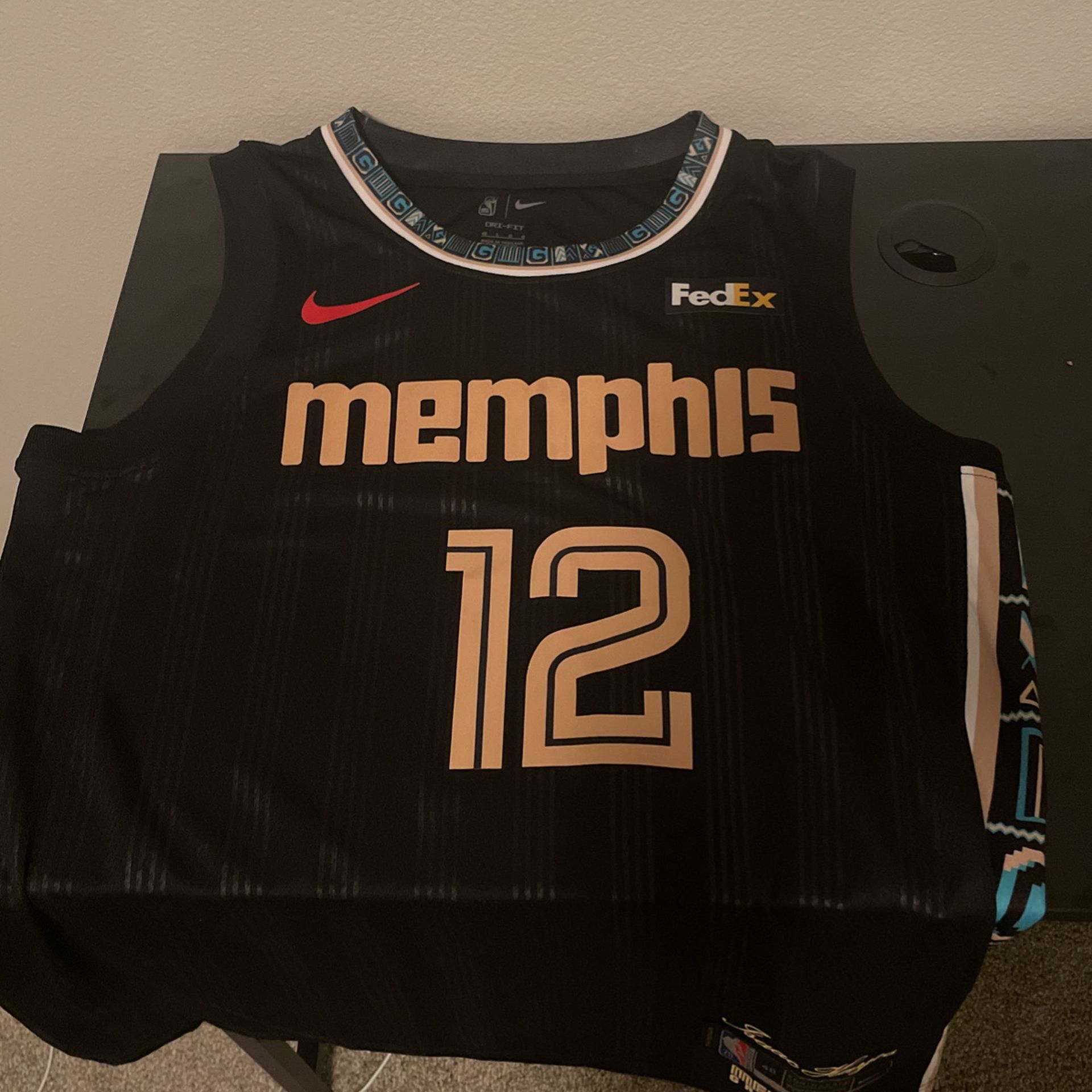 Authentic Ja Morant Memphis Grizzlies Nike City Edition 75th Anniversary  Jersey