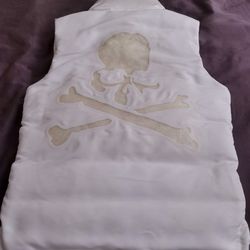 Mastermind Japan Winter Vest Skull Puffer Ivory White Medium