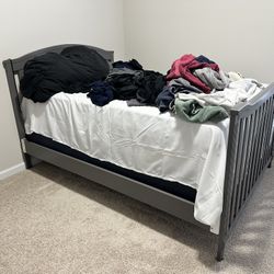 Full Sized Bed With Dresser and Night Stand