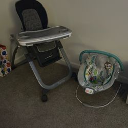 High Chair & baby Bouncer 