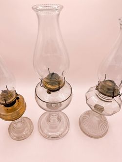 Vintage Glass Oil Lamps