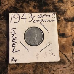 1943 Gem Condition Steel Penny