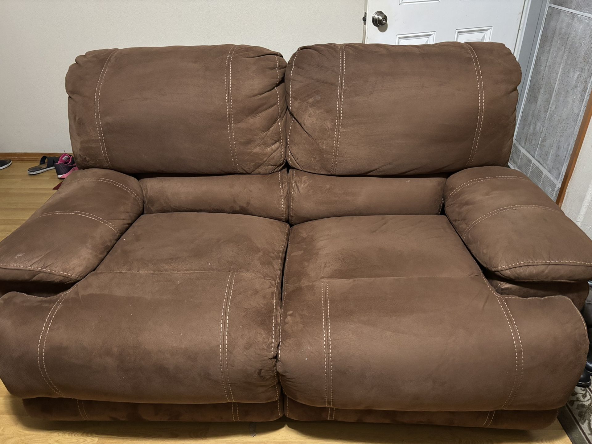 Brown Reclining Sectional Couch