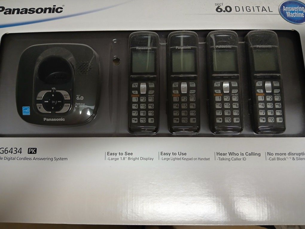 Set Of 4 Cordless Phone W/ Answering System