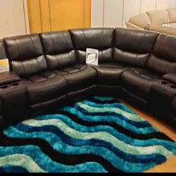 Hot Summer Sale Event. Madrid Black Leather Reclining Sectional Now $1199. Easy Finance Option. Same Day Delivery.