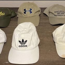 6 Hat Bundle – Nike, Adidas, Cabela’s, UA, PGA, Sportsmen’s Club | Gym, Work, Vintage Style