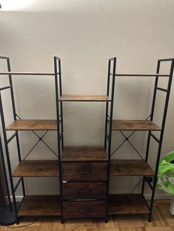 Shelves with drawers, Amazon basics