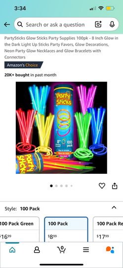 100 8” Sticks Brand New 