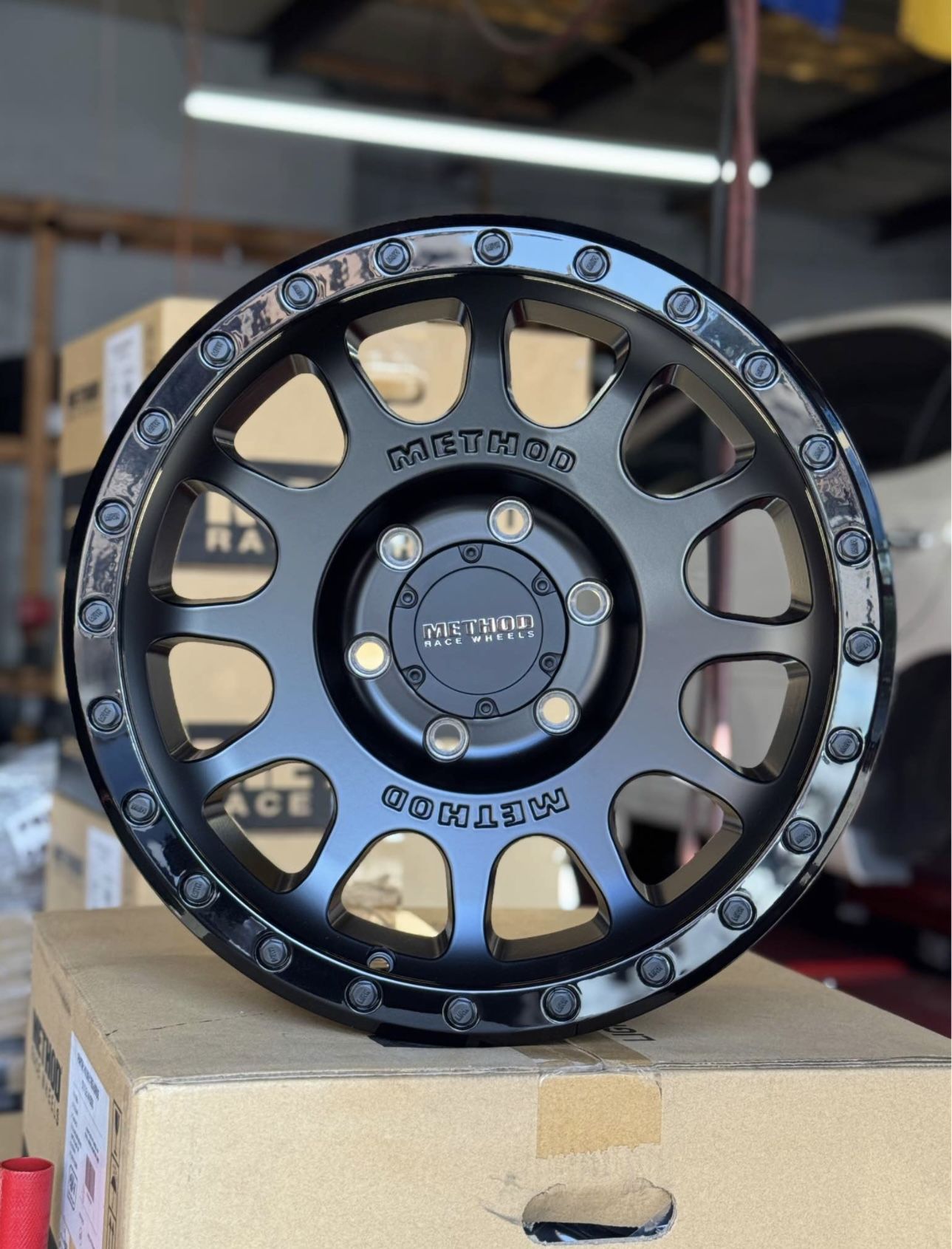 Method MR305 Double Black 17xx8.5 6x139.7 +0 Wheels Tires Silverado Tacoma 4Runner Fjcruiser GX460