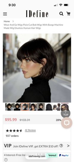 New In Box Human Hair Wig