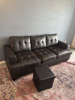BIG leather Sectional Couch