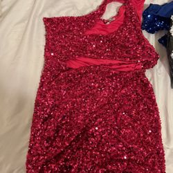 Sparkly Hot Pink Sequin Dress 