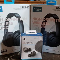 Wireless Headphones and Earbuds Bundle (Willing to Sell Seperate)