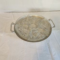Aluminum Serving Tray with Glass Insert 