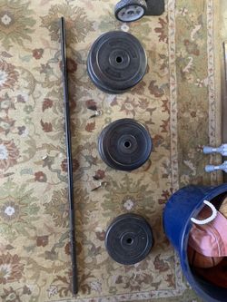 Vinyl Weight Set With Bar