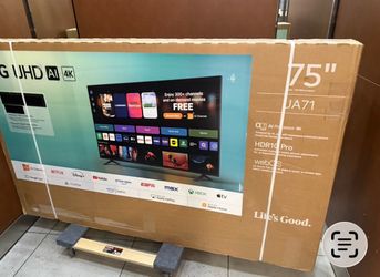 75 inch TV LG smart 4K HDTV $55 down on Financing six month warranty free delivery