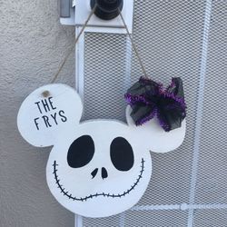 Mickey, Disney home decor sign, Jack Skellington