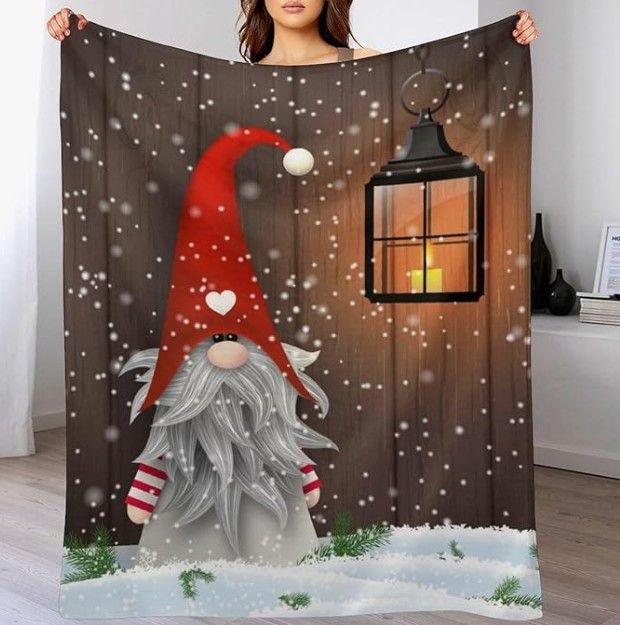 Bed Blankets & Throws for Living Room (Gnome, 50"x40")