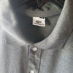 Lacoste Polo Shirt. ( color grey)