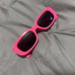Hot pink sun glasses