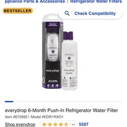 Everydrop by Whirlpool Ice and Water Refrigerator Filter 1, EDR1RXD1, Single-Pack