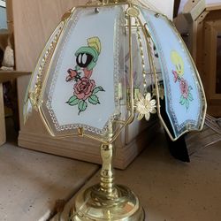 1996 Looney Tunes Warner Bros Brass Touch Lamp
