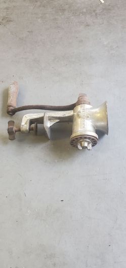Vintage Manual Meat Grinder with Clamp