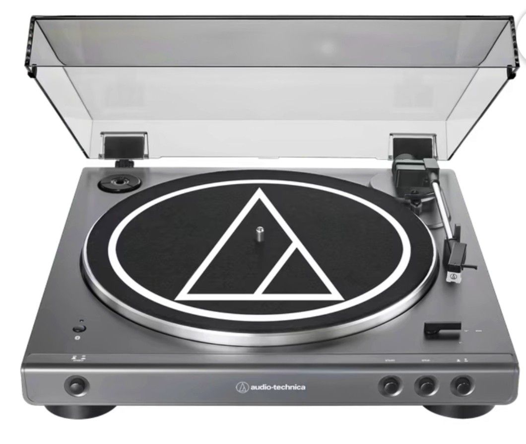 Audio-Technica AT-LPGO-BT Fully Automatic Wireless Bluetooth Belt-Drive Turntable with Dust Cover