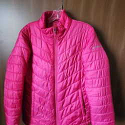 Columbia  Sportswear Company  Pink Jacket without Hood.  Size  L. Made in  Vietnam. The jacket needs to be washed.