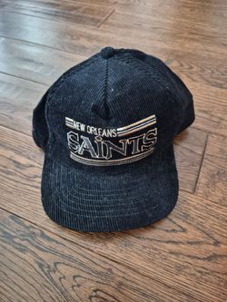 Vintage New Orleans Saints Corduroy Hat Bar Skinny Snapback Drew Pearson