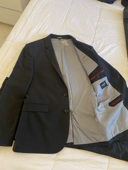 Extra Slim Black Performance Wool-Blend Suit Pant