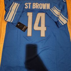 - [ ] NFL Detroit Lions football uniform No.14 Amon-Ra St. Brown jersey