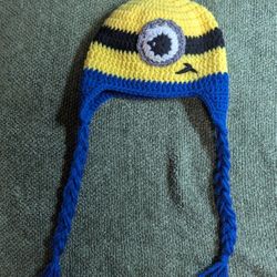 Handmade Crochet Minion Hat 