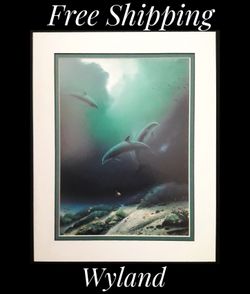 Wyland, 11" x 14" Fine Art Calender Print. Mounted on Acid Free Foam Core. Double Matted on Acid Free Matt Board