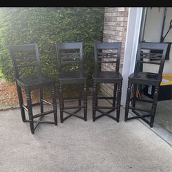 Four High Bar Stools - 26 inch  -  Seat Height